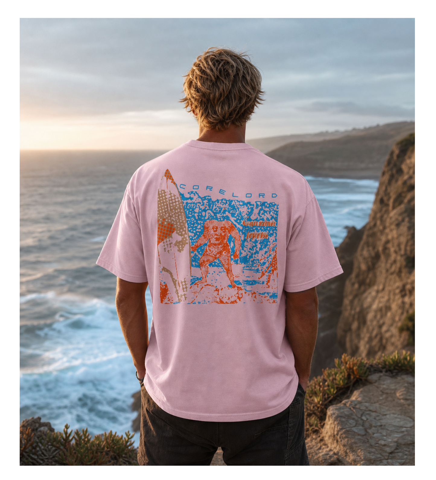 Core Lord  Men's Graphic T-Shirt – Surfer Lifestyle Print Cotton Tee