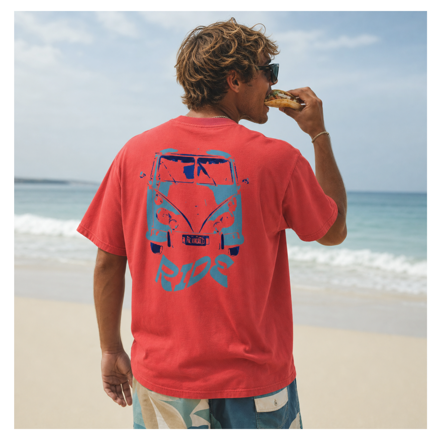 Ride Men's Graphic T-Shirt – VW Van Print Eco Cotton Tee