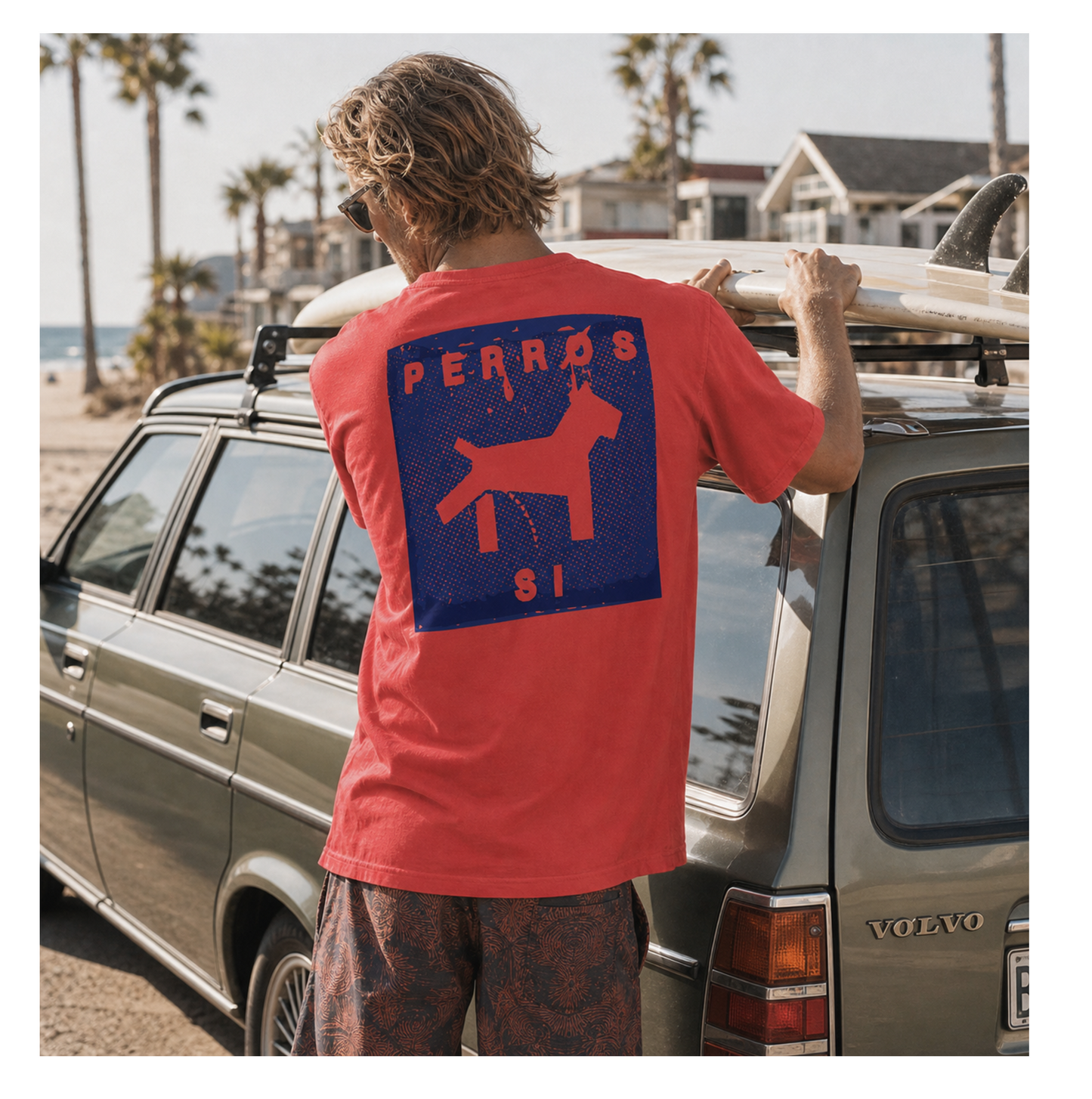 Dog Day Men's Graphic T-Shirt – Street Sign 100% Cotton Surf Tee